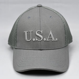 "U.S.A" Embroidered in Grey