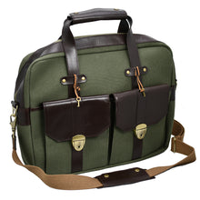 Load image into Gallery viewer, Artisti Leather &amp; Canvas Messenger Bag