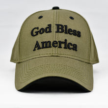 Load image into Gallery viewer, &quot;God Bless America&quot; Olive Green Cap