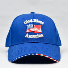 Load image into Gallery viewer, &quot;God Bless America&quot; w/ American Flag Bill in Royal Blue