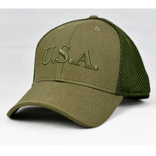Load image into Gallery viewer, &quot;U.S.A&quot; Olive Embroidered in Olive Green